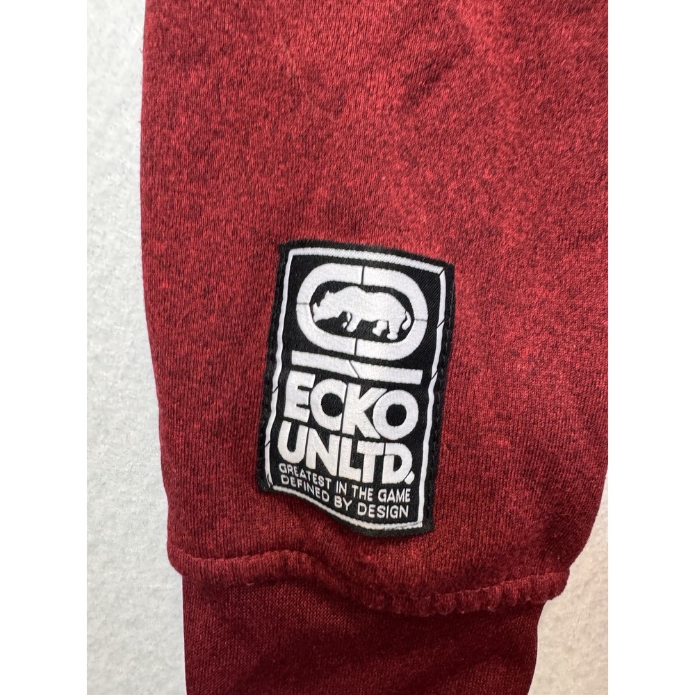 Ecko Unltd Mens Hoodie Red Small Rhino Casual Y2K Embroidered Logo EUC - Picture 8 of 8